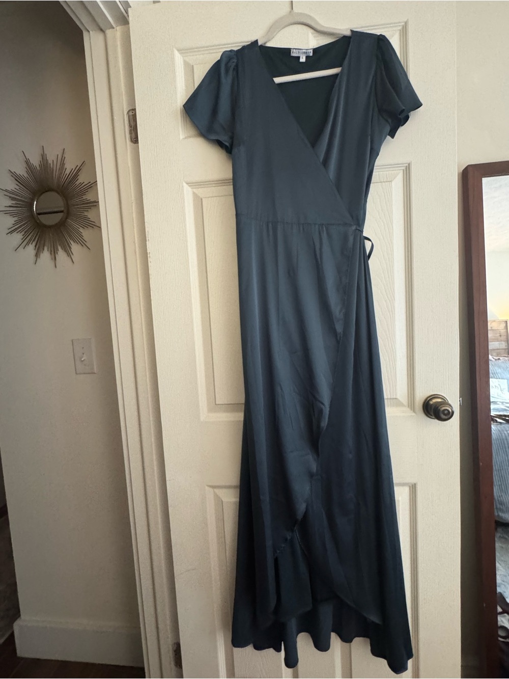 Baltic Born Slate Blue Wrap Maxi Dress